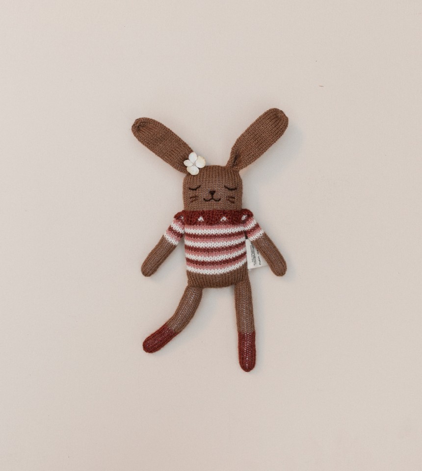 Doudou Lapin Top Vintage Sienne