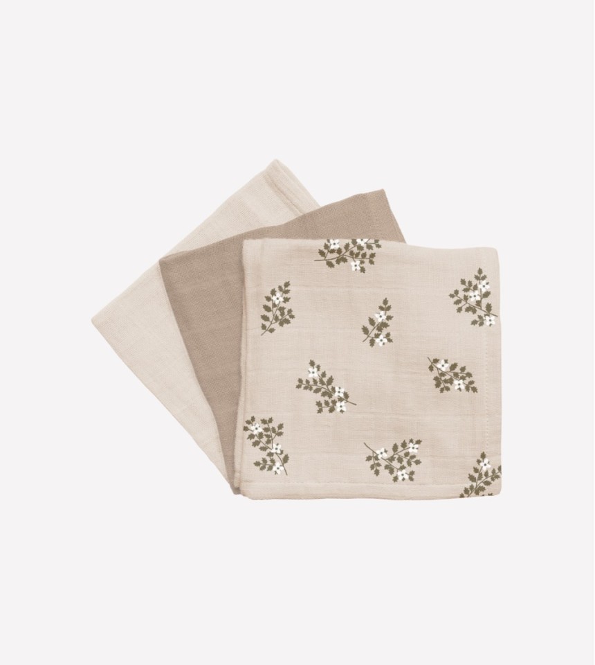 3 pack muslin wipes