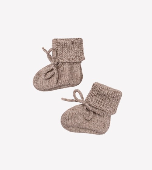 Knitted baby booties