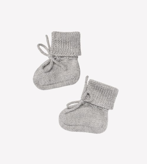 Knitted baby booties