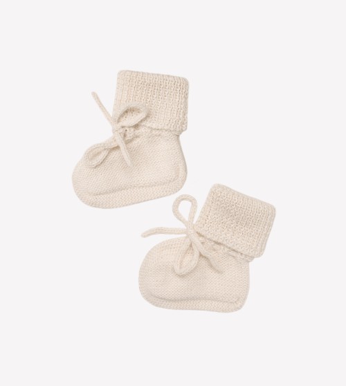 Knitted baby booties